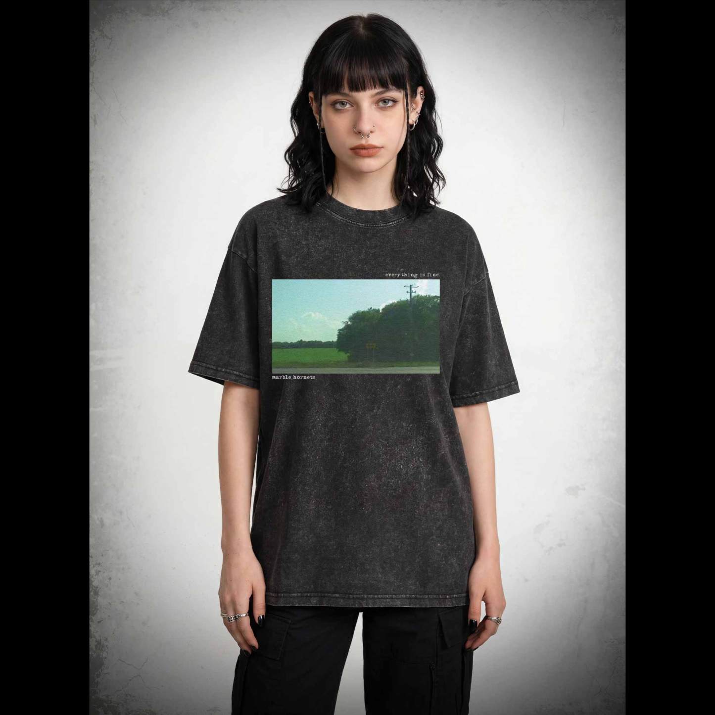 Everying is Fine Washed T-shirt