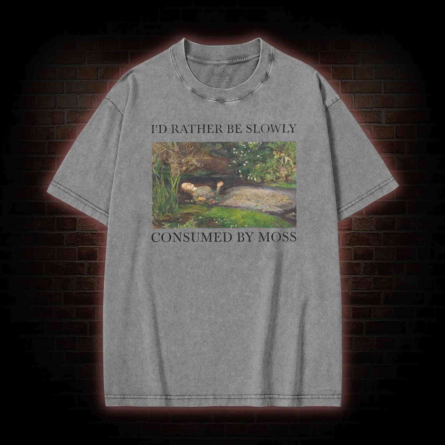 Slowly Consumed by Moss Washed T-shirt