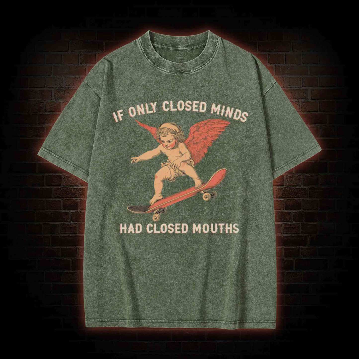 If Only Closed Minds Had Closed Mouths Washed T-shirt