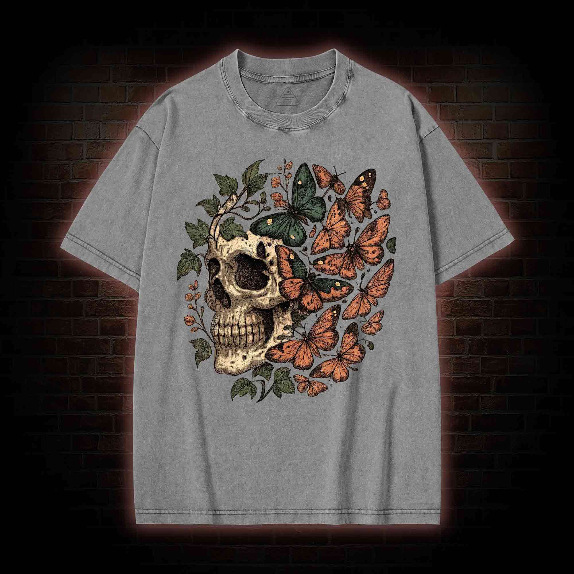 Skull & Butterflie Washed T-shirt