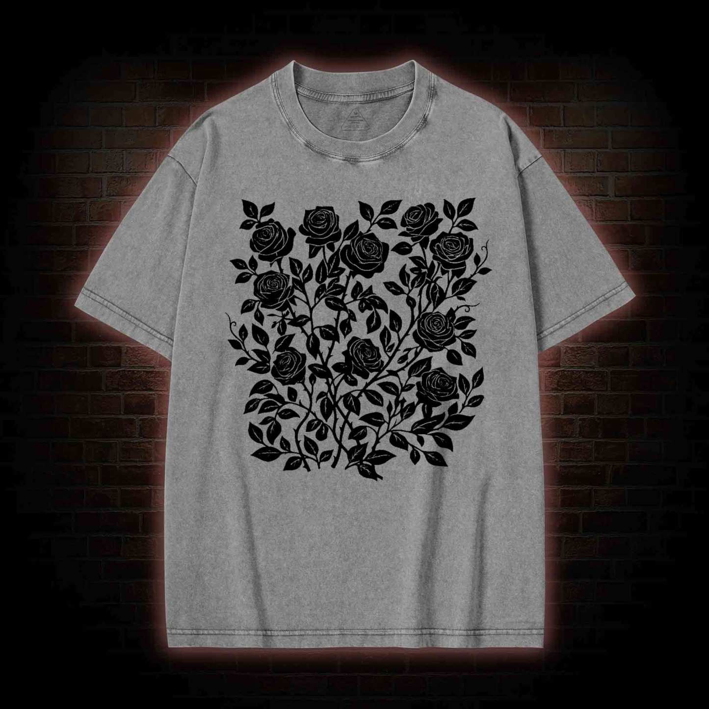 Gothic Flower Washed T-shirt