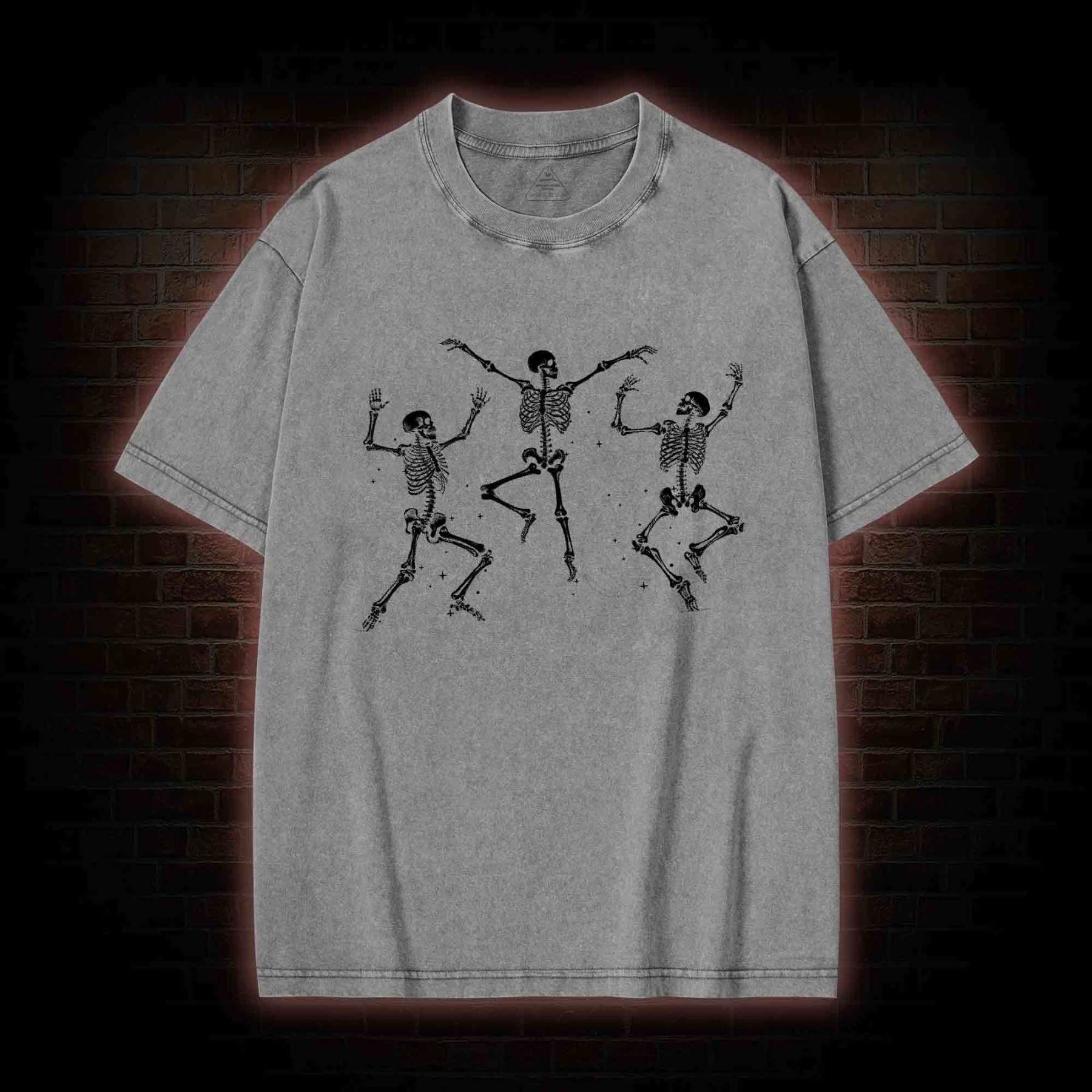 Dancing Skeleton Washed T-shirt
