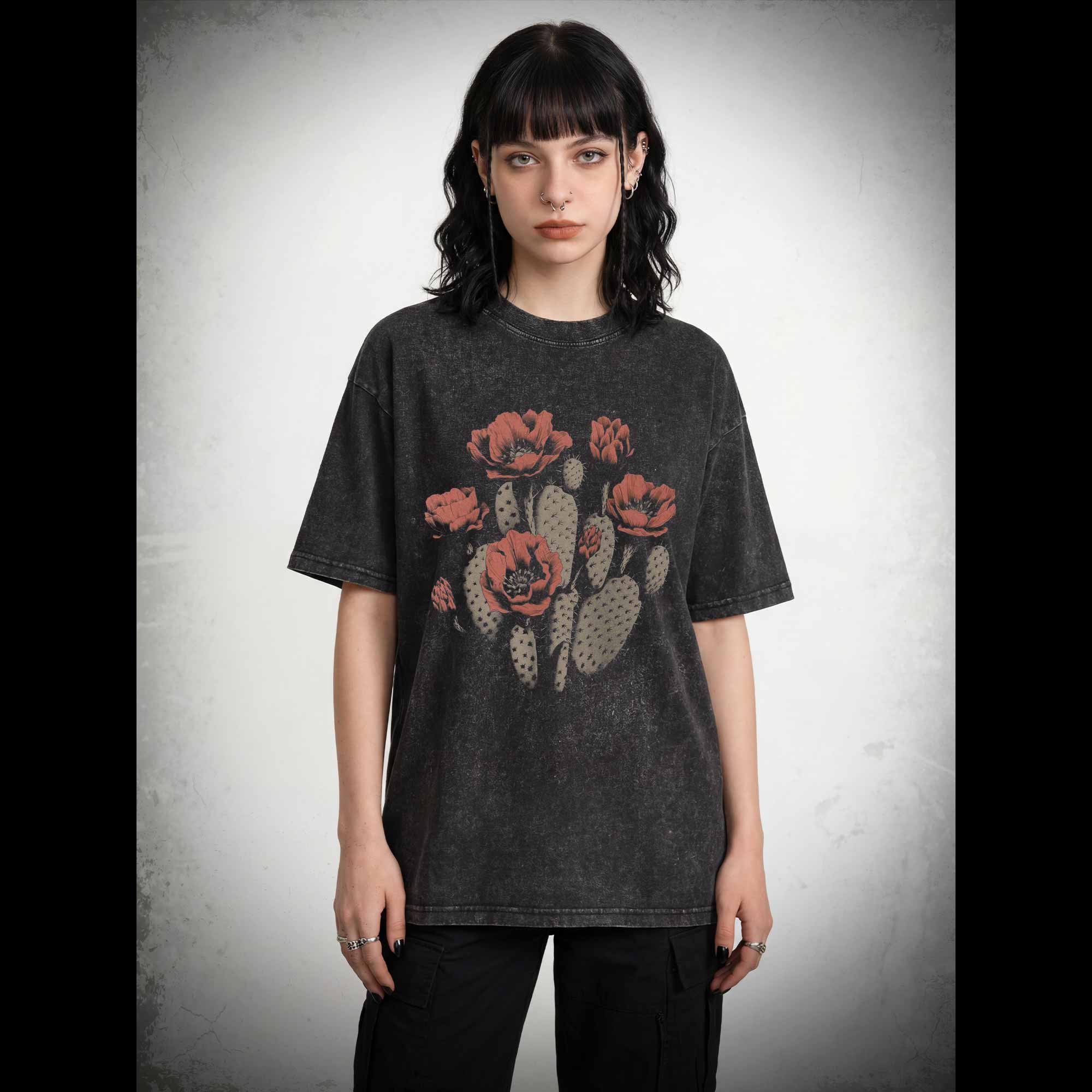 Cactus Flower Washed T-shirt