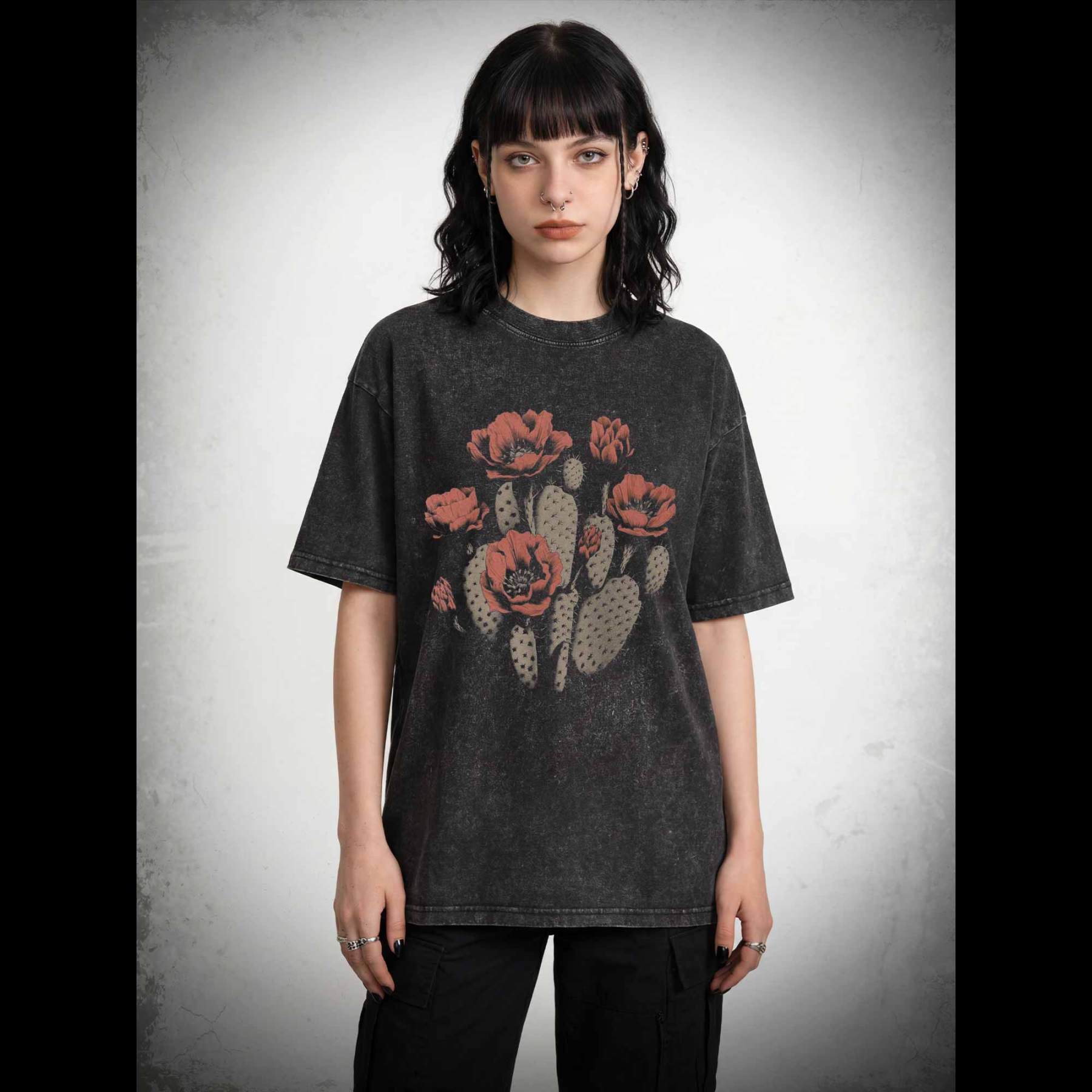 Cactus Flower Washed T-shirt