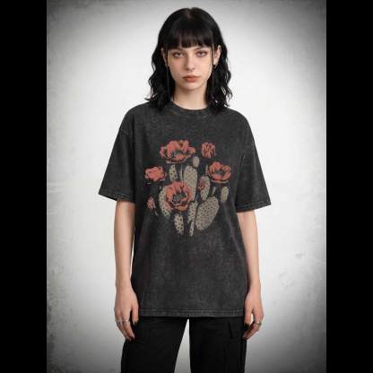 Cactus Flower Washed T-shirt