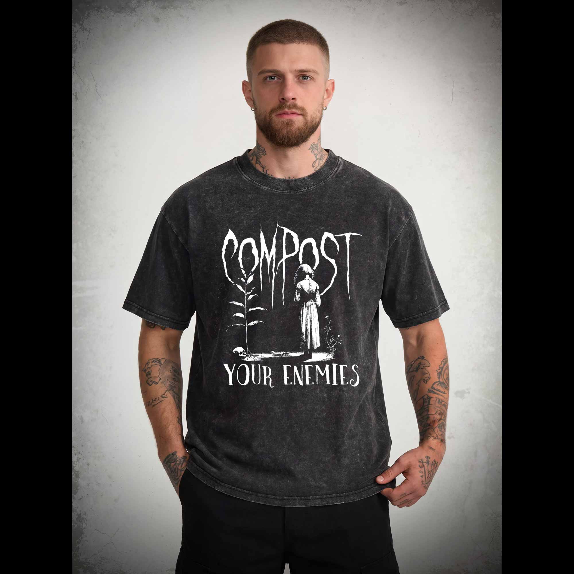 Compost Your Enemies Washed T-shirt