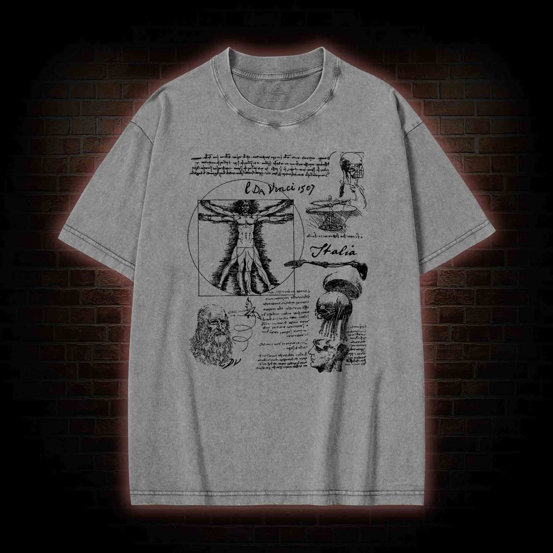 Anatomical Sketch Washed T-shirt