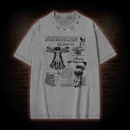 Anatomical Sketch Washed T-shirt