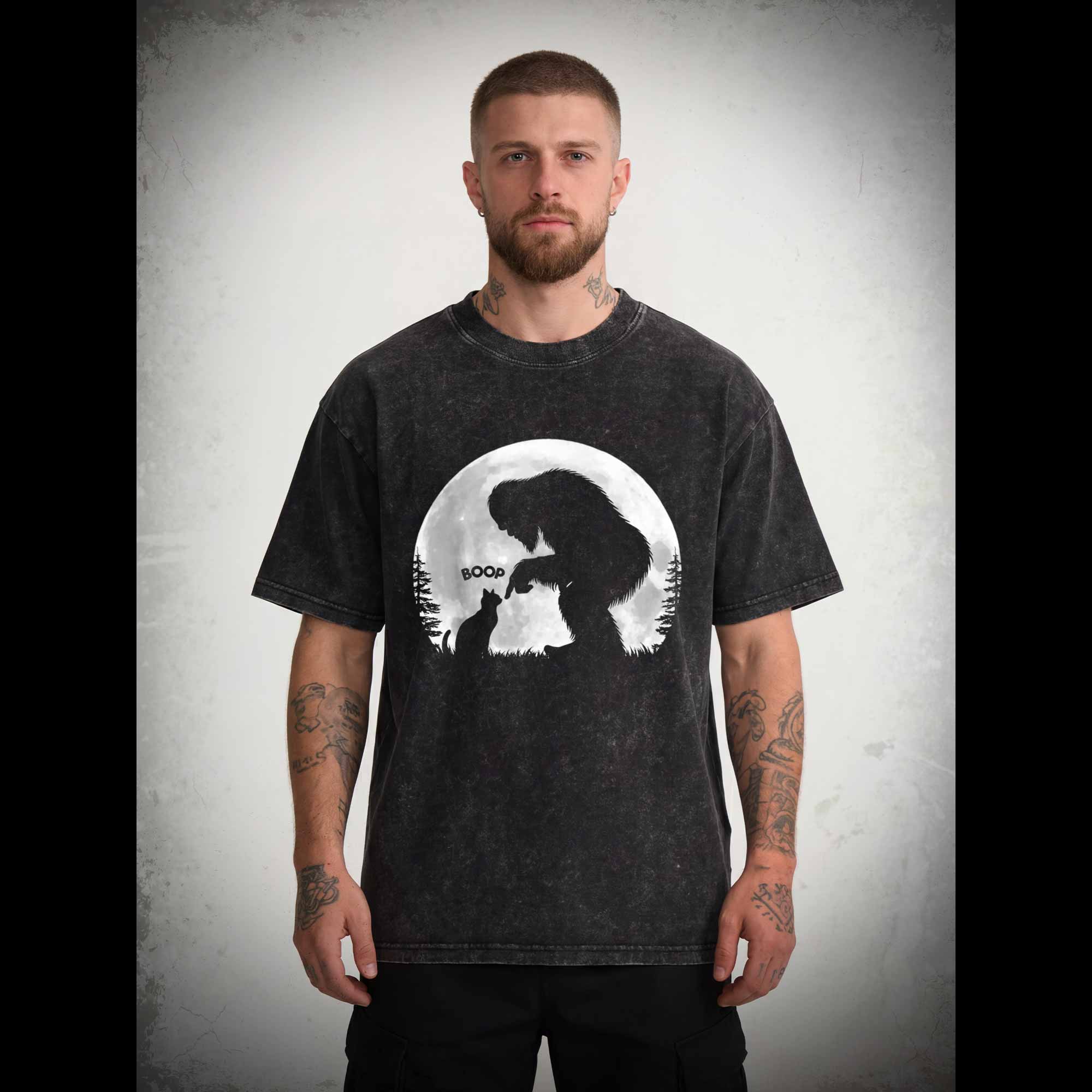 Hand Boop Nose Washed T-shirt