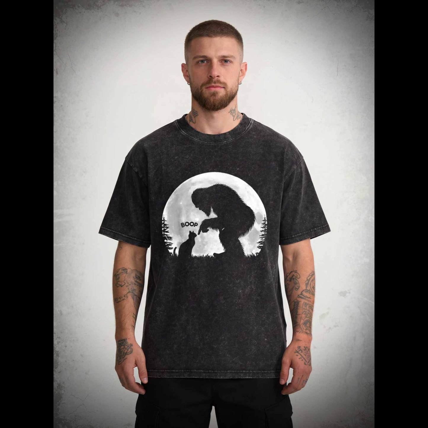 Hand Boop Nose Washed T-shirt