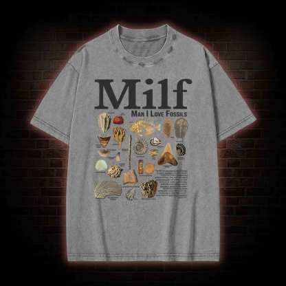 Man I Love Fossils Washed T-shirt