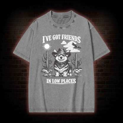 I've Got Friends in Low Places Washed T-shirt