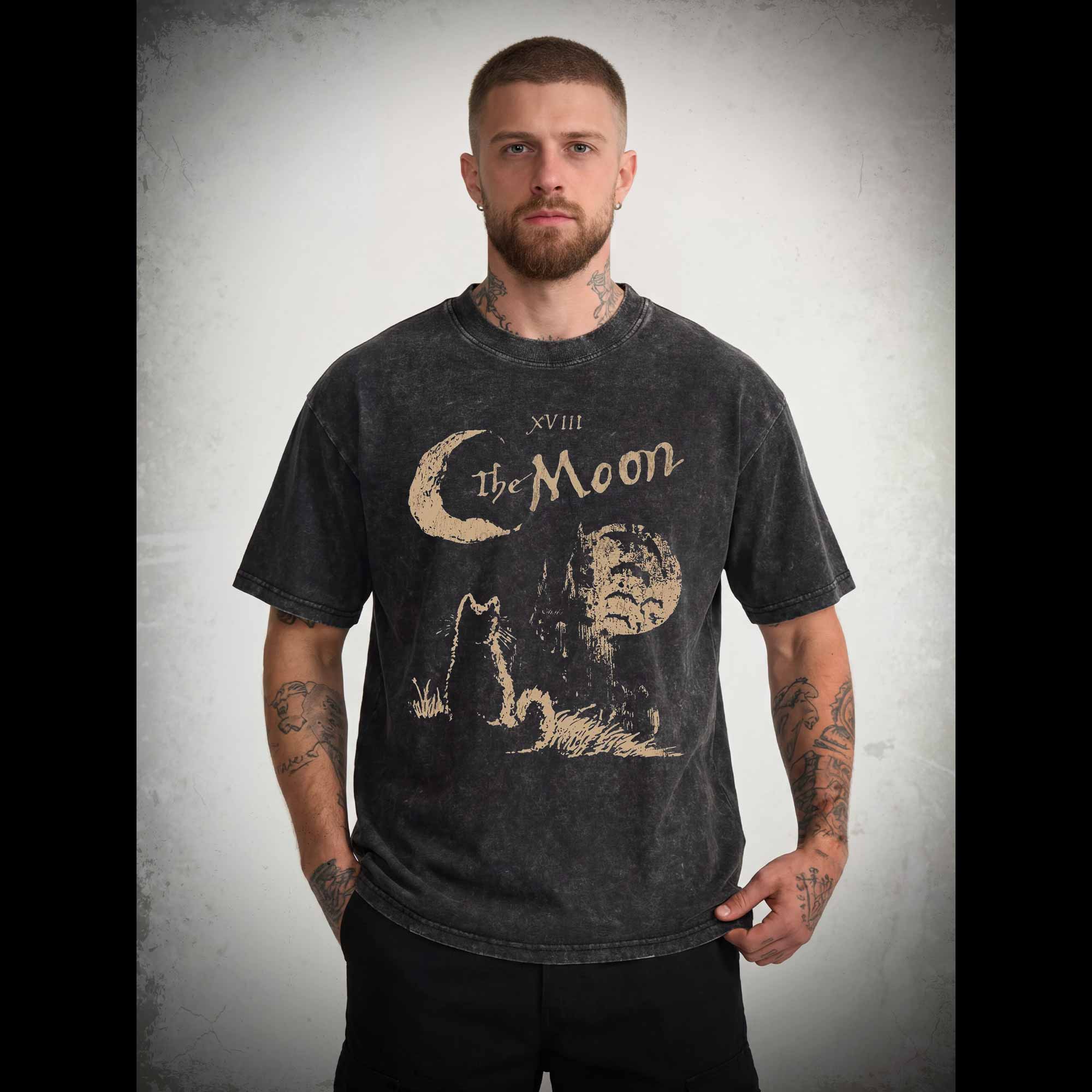The Moon Cat Washed T-shirt