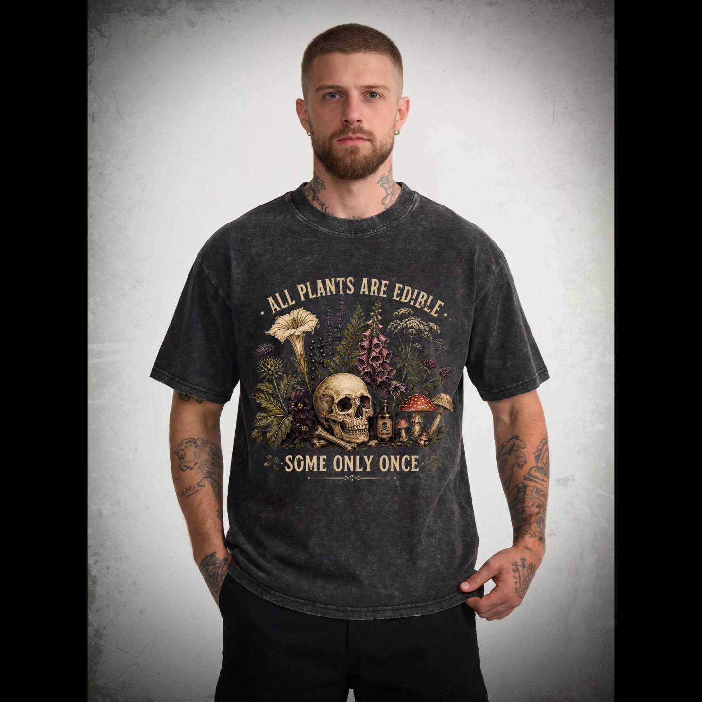 All Plants are Edible Some Only Once Washed T-shirt