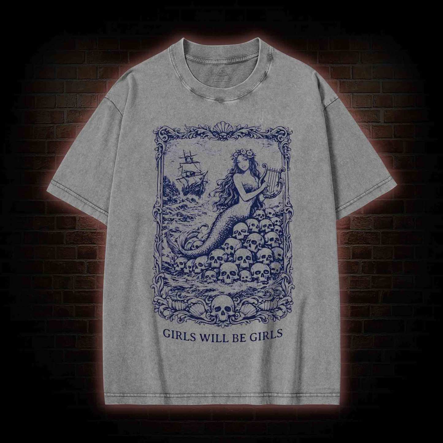 Girls will be Girls Washed T-shirt