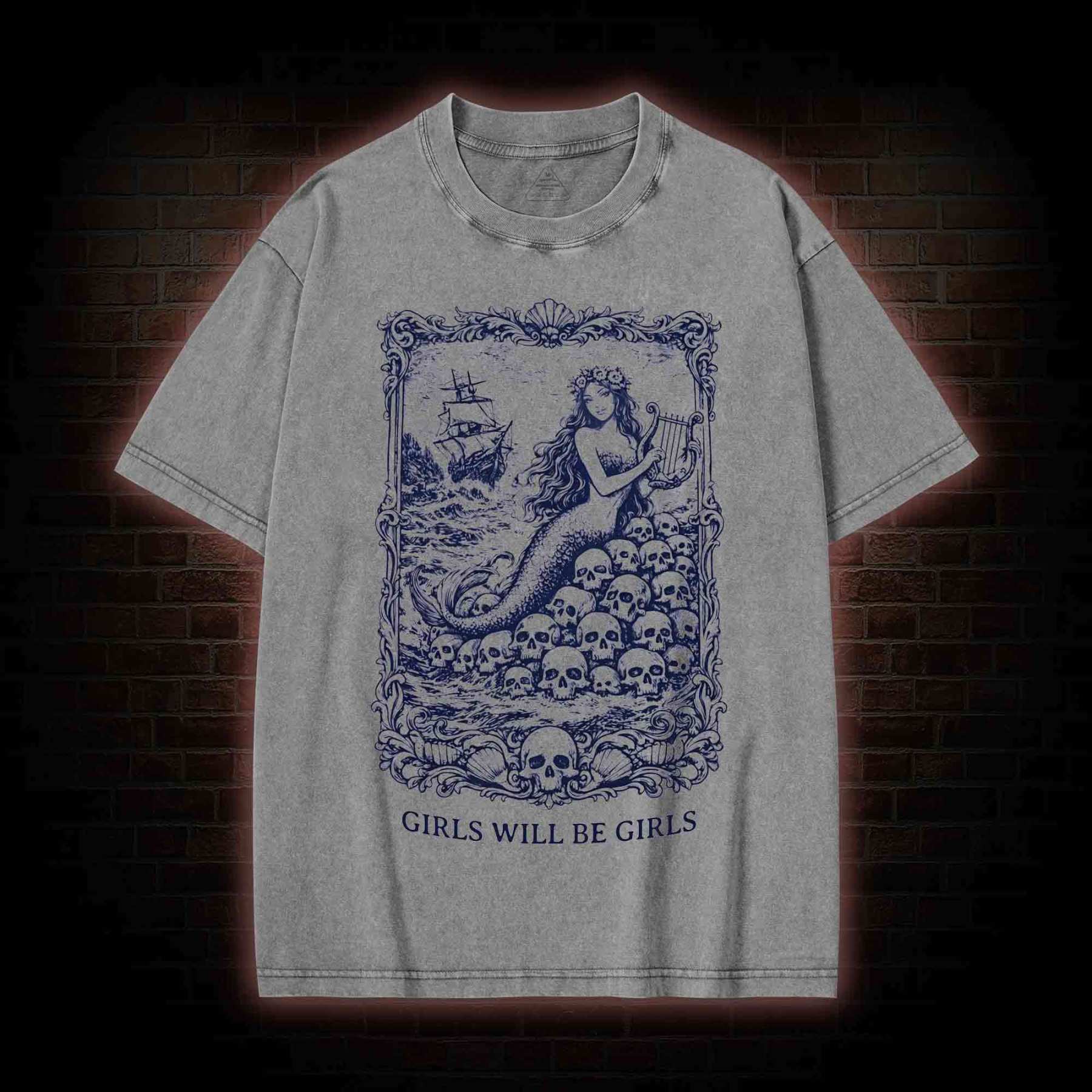 Girls will be Girls Washed T-shirt