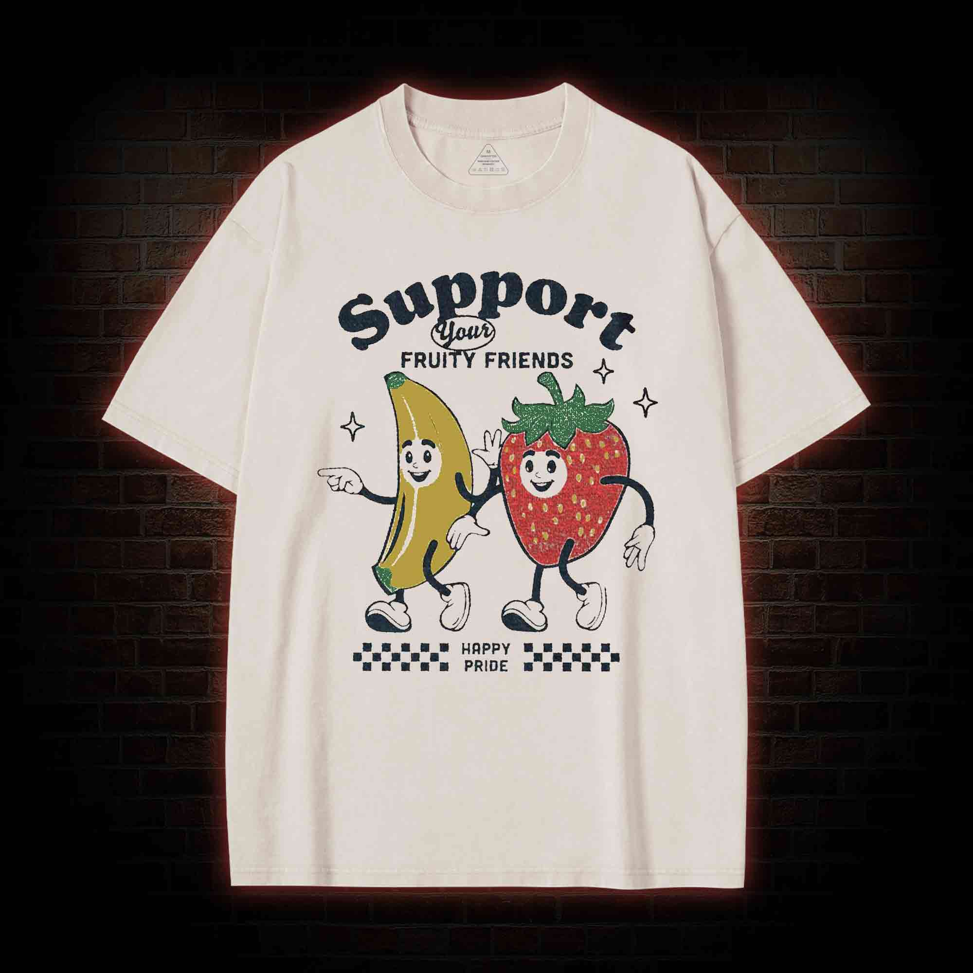 Support Your Fruity Friends Washed T-shirt