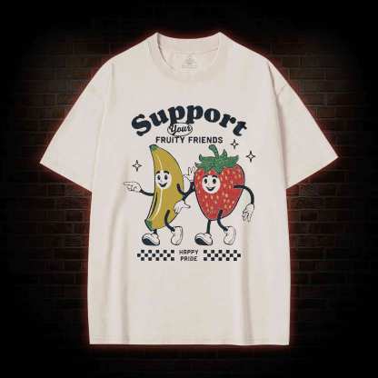 Support Your Fruity Friends Washed T-shirt