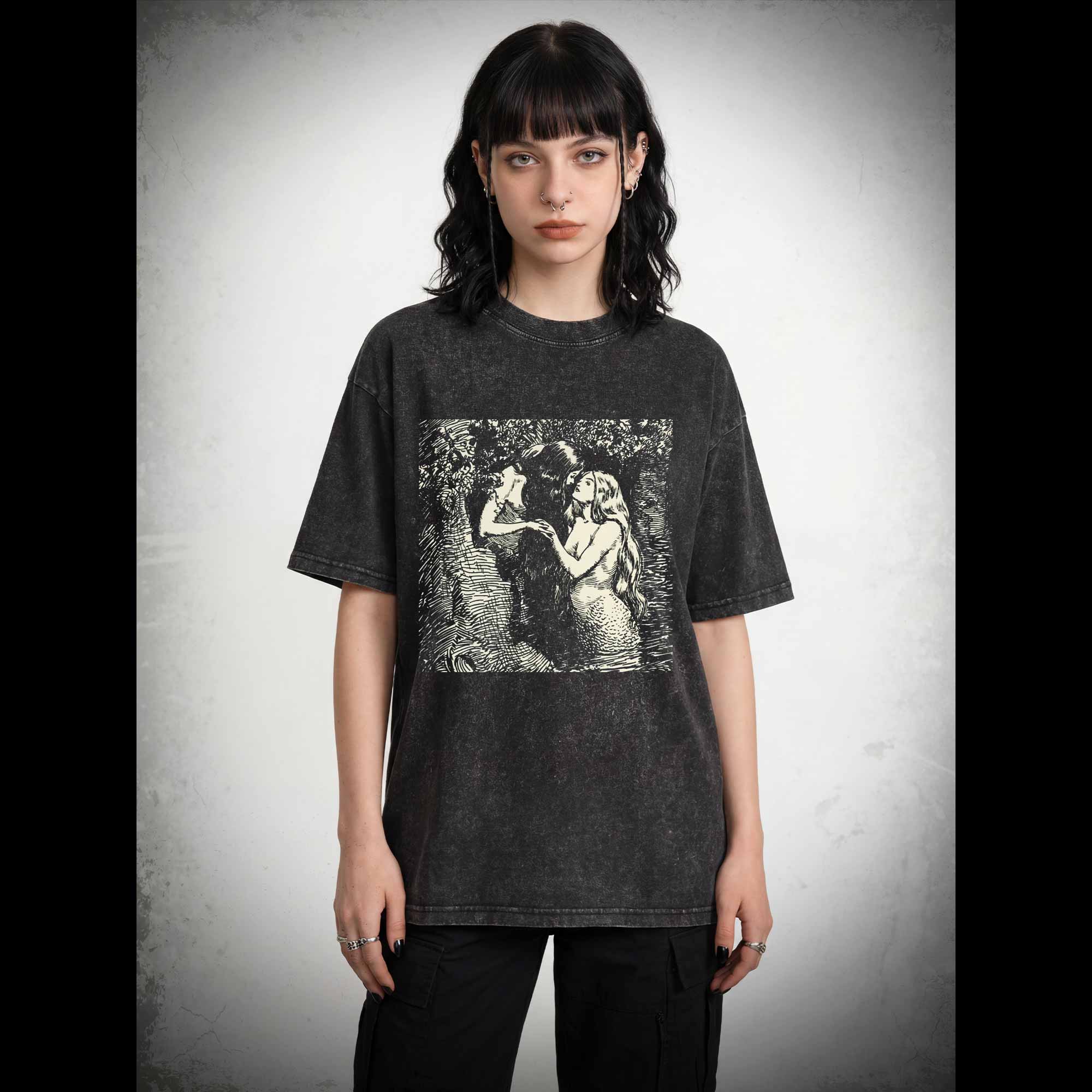 The Nymph and the Dryad Washed T-shirt