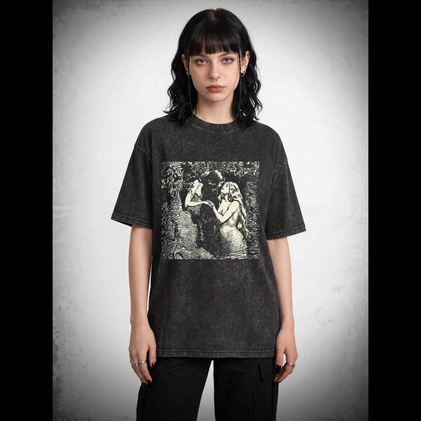 The Nymph and the Dryad Washed T-shirt