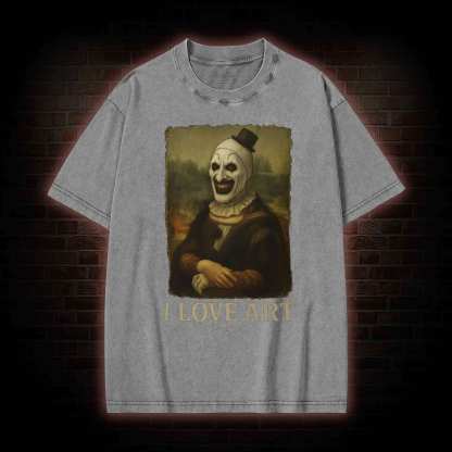 I Love Art Washed T-shirt