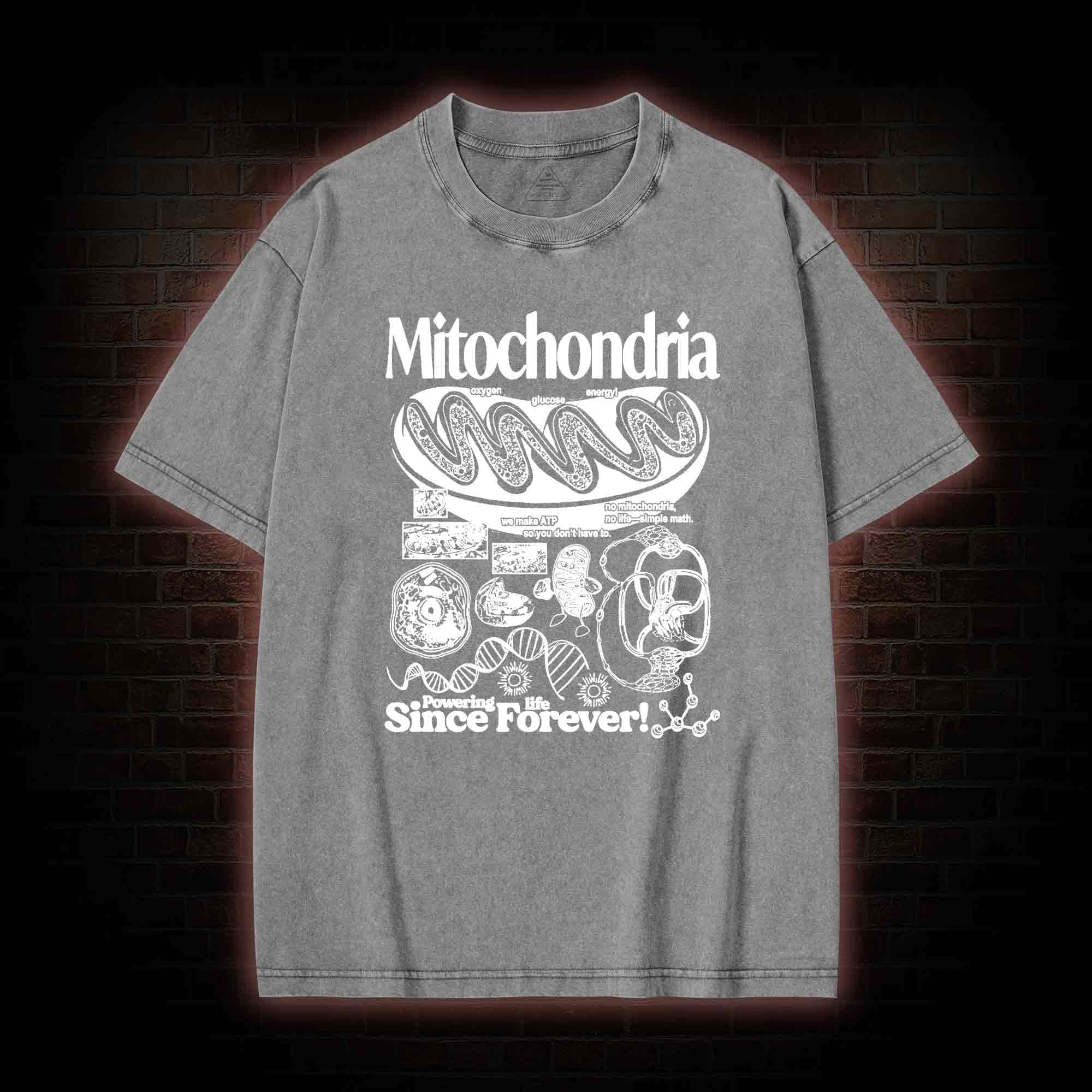 Mitochondria Washed T-shirt