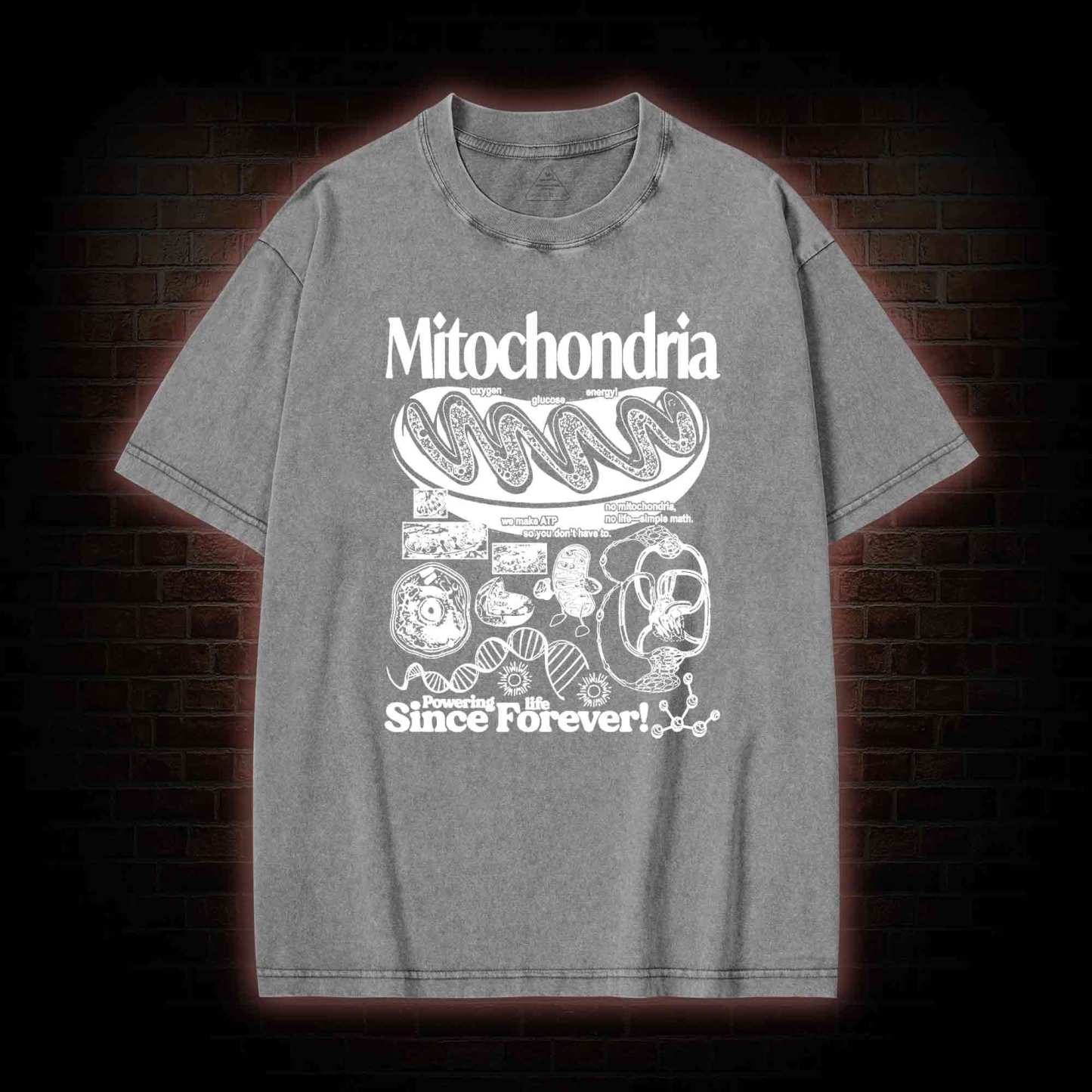 Mitochondria Washed T-shirt