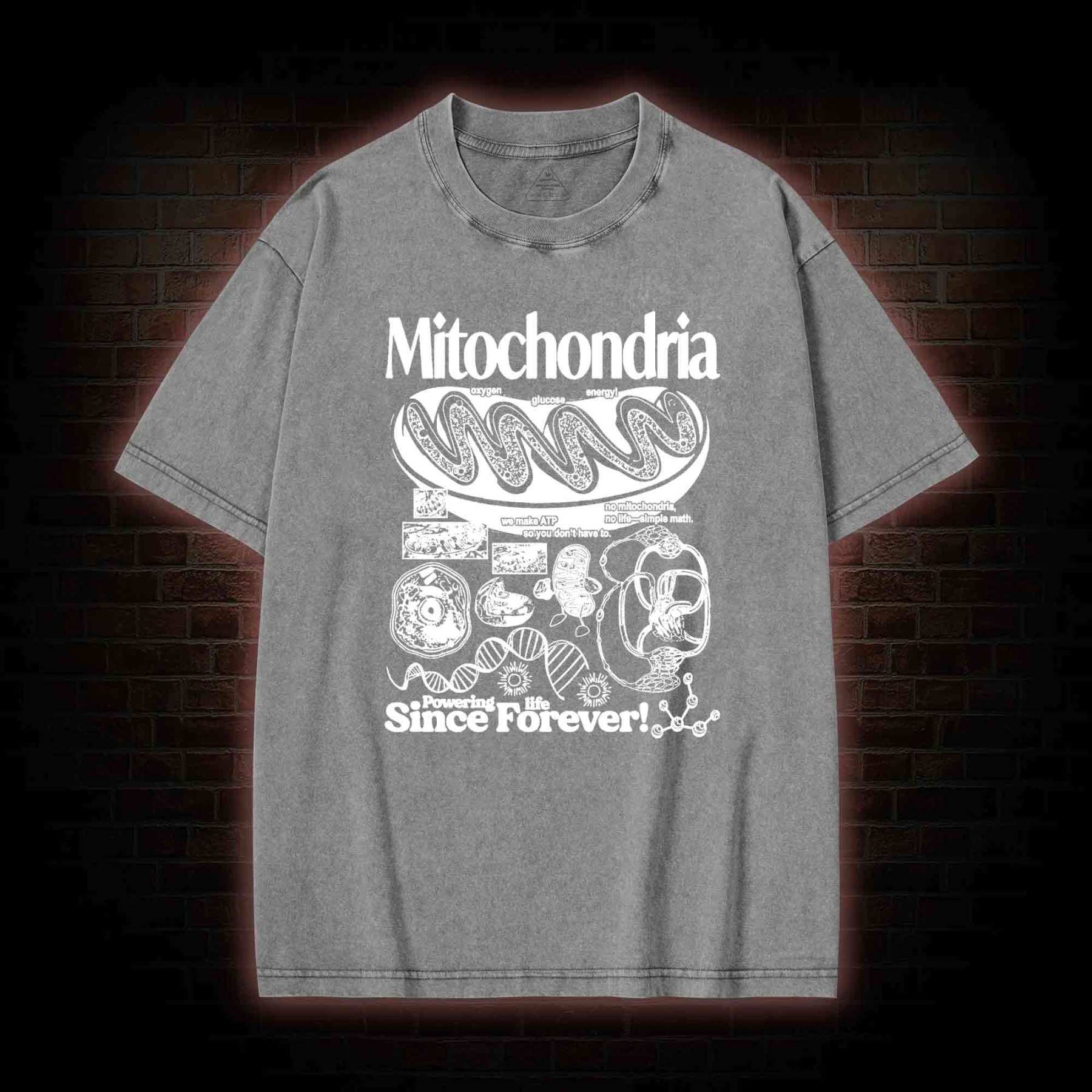 Mitochondria Washed T-shirt