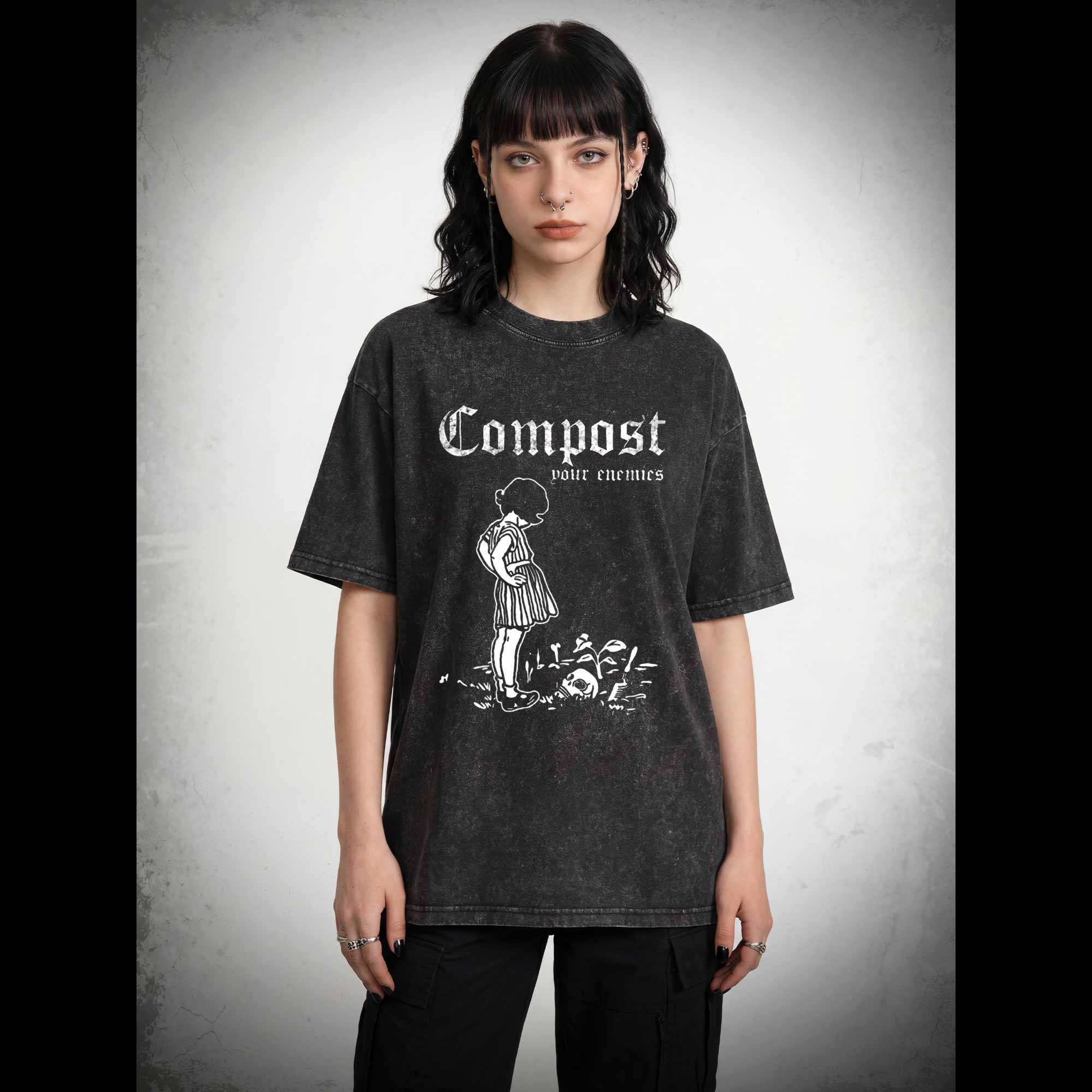 Compost Your Enemies Washed T-shirt