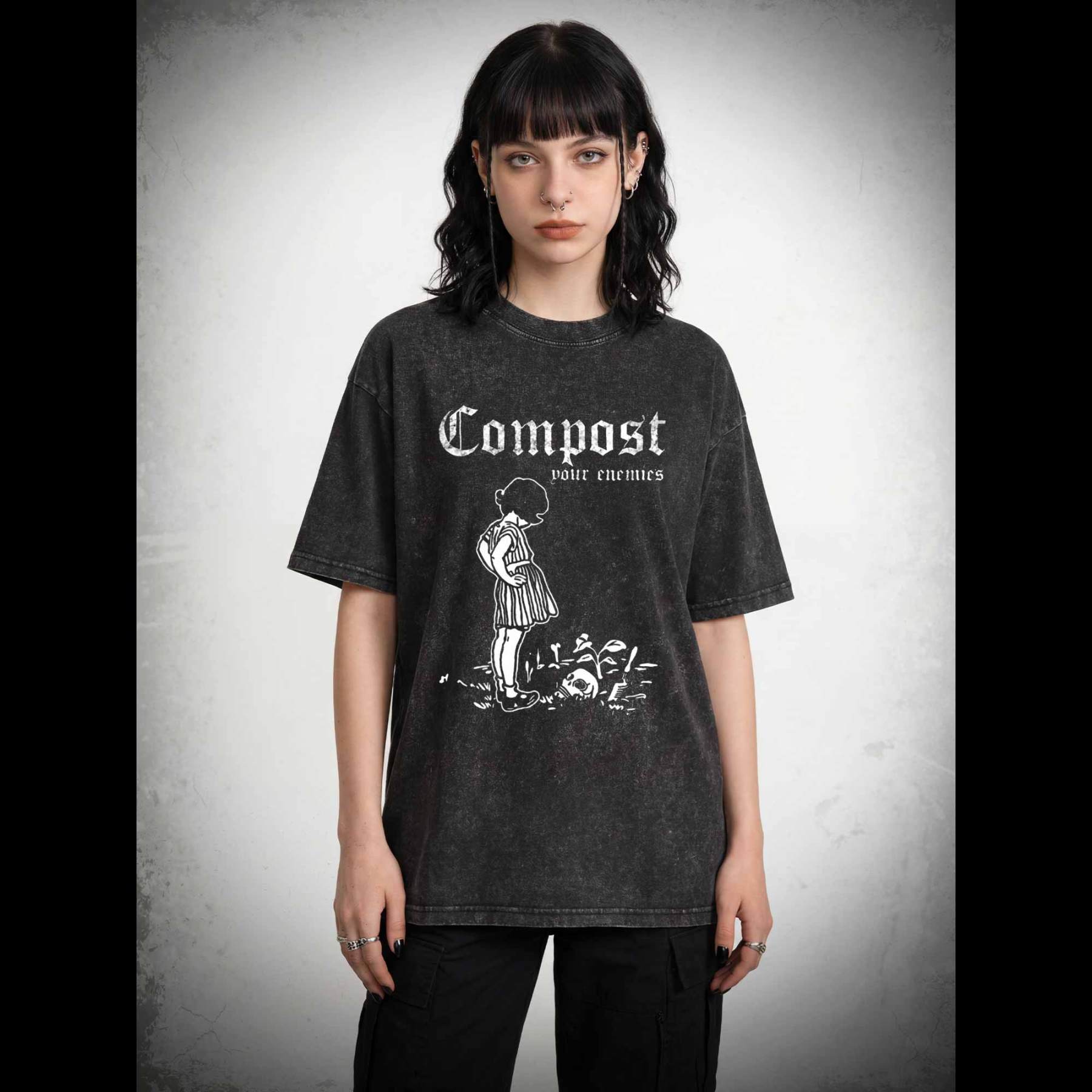 Compost Your Enemies Washed T-shirt