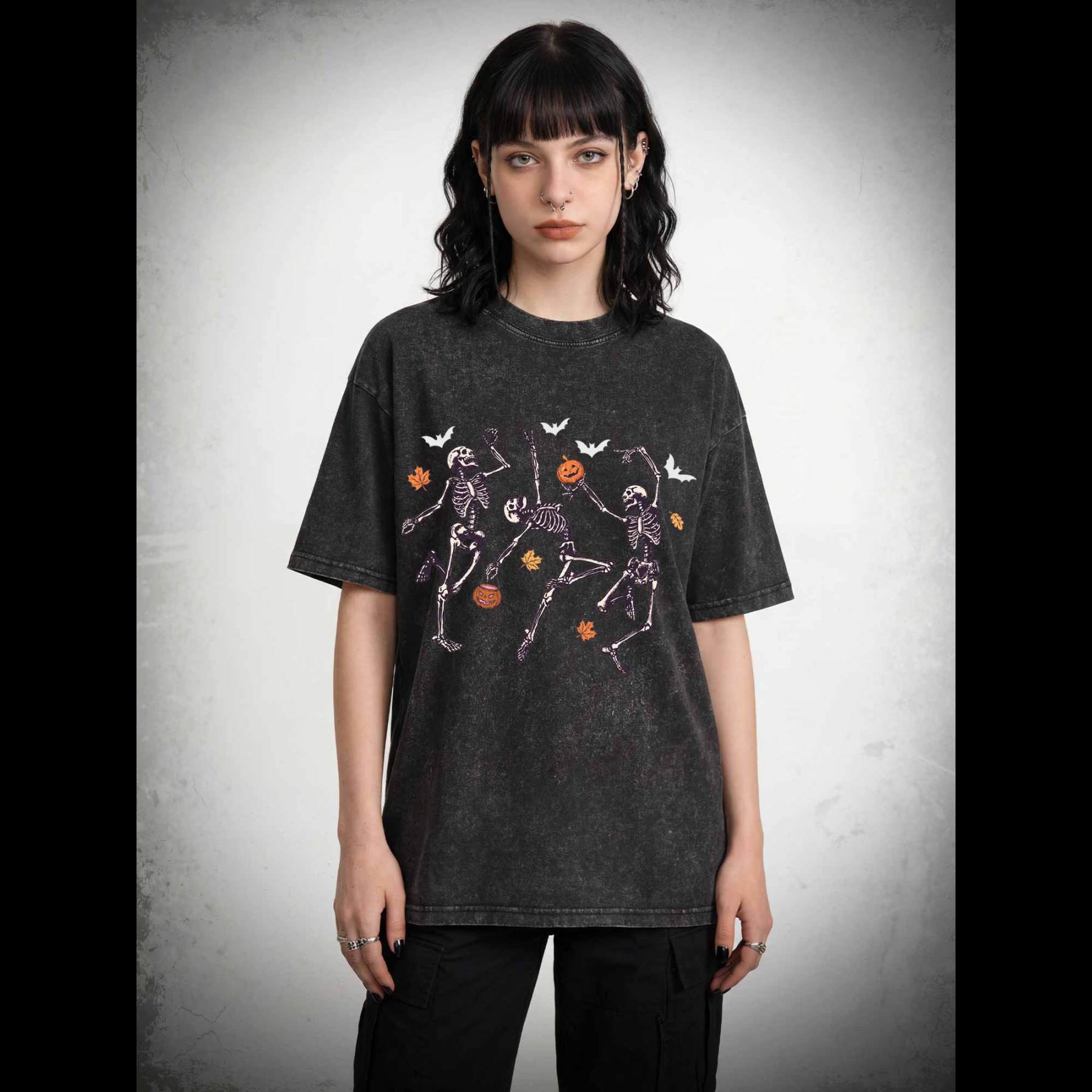 Dancing Skeletons Washed T-shirt