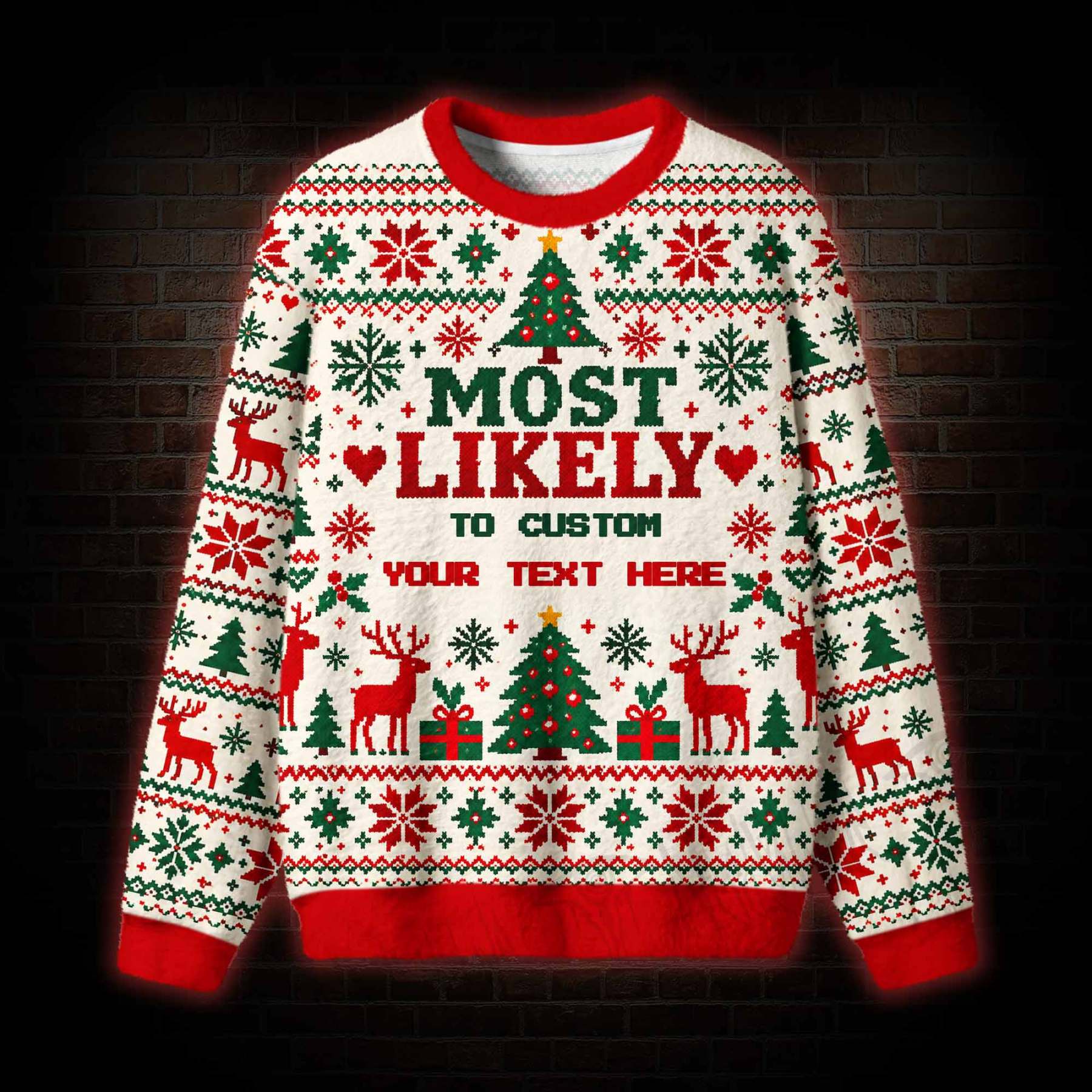Personalized Christmas Most Likely to Ugly Sweatshirts