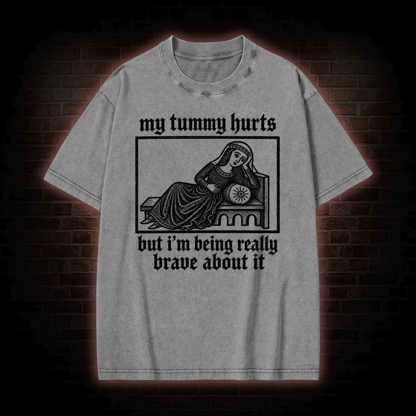 My Tummy Hurts Washed T-shirt