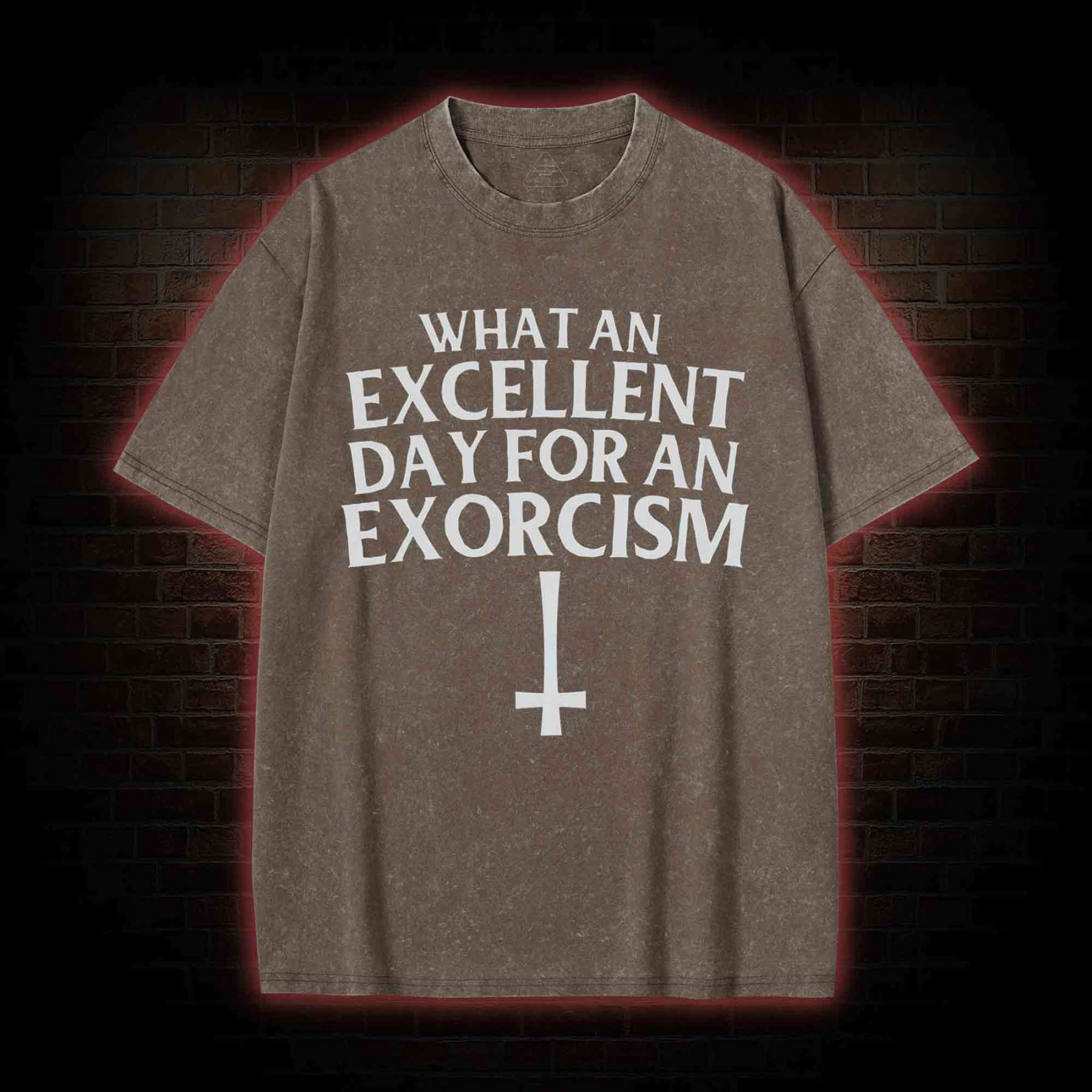 What an Excellent Day for an Exorcism Washed T-shirt