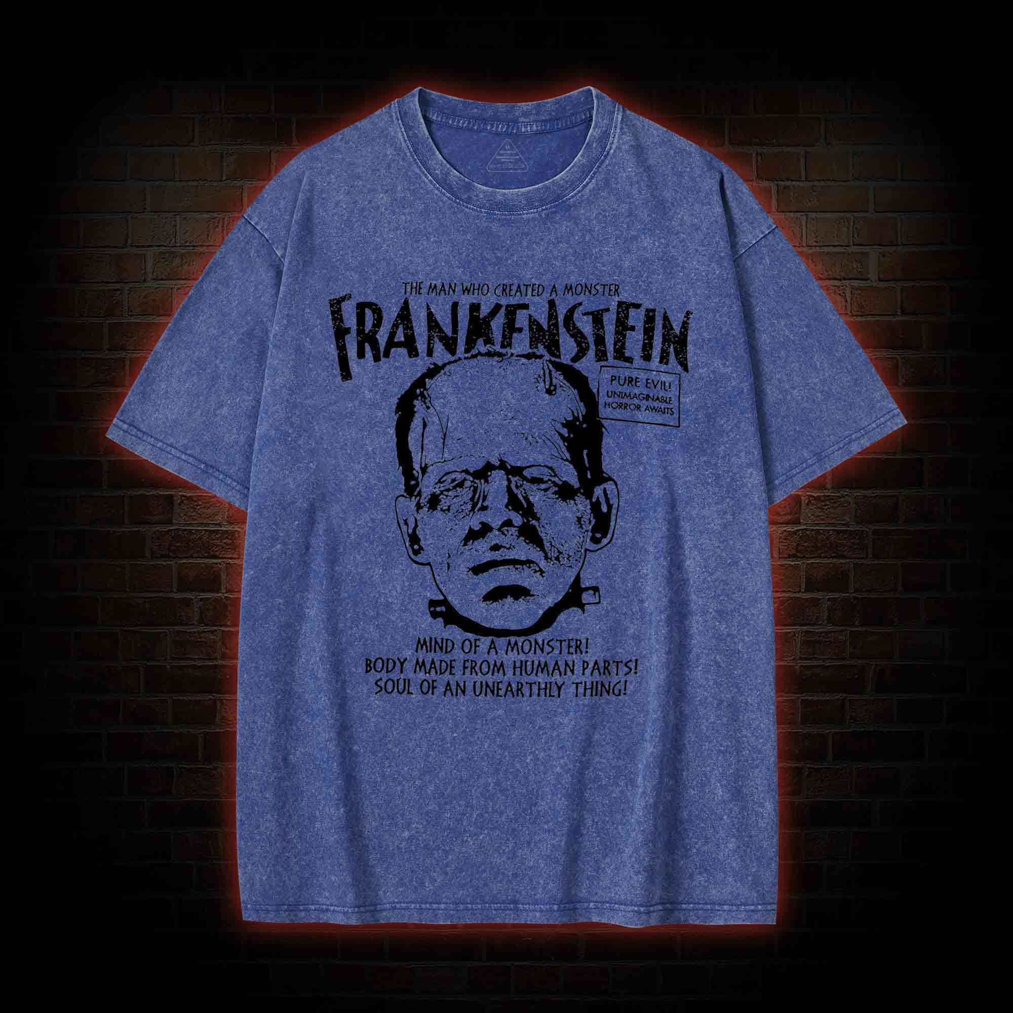 The Man Who Create a Monster Washed T-shirt