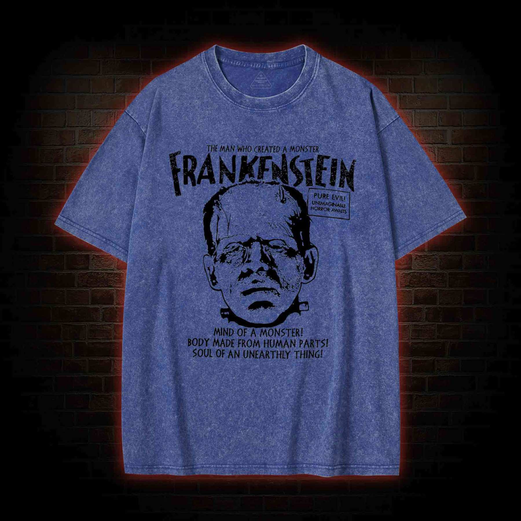 The Man Who Create a Monster Washed T-shirt