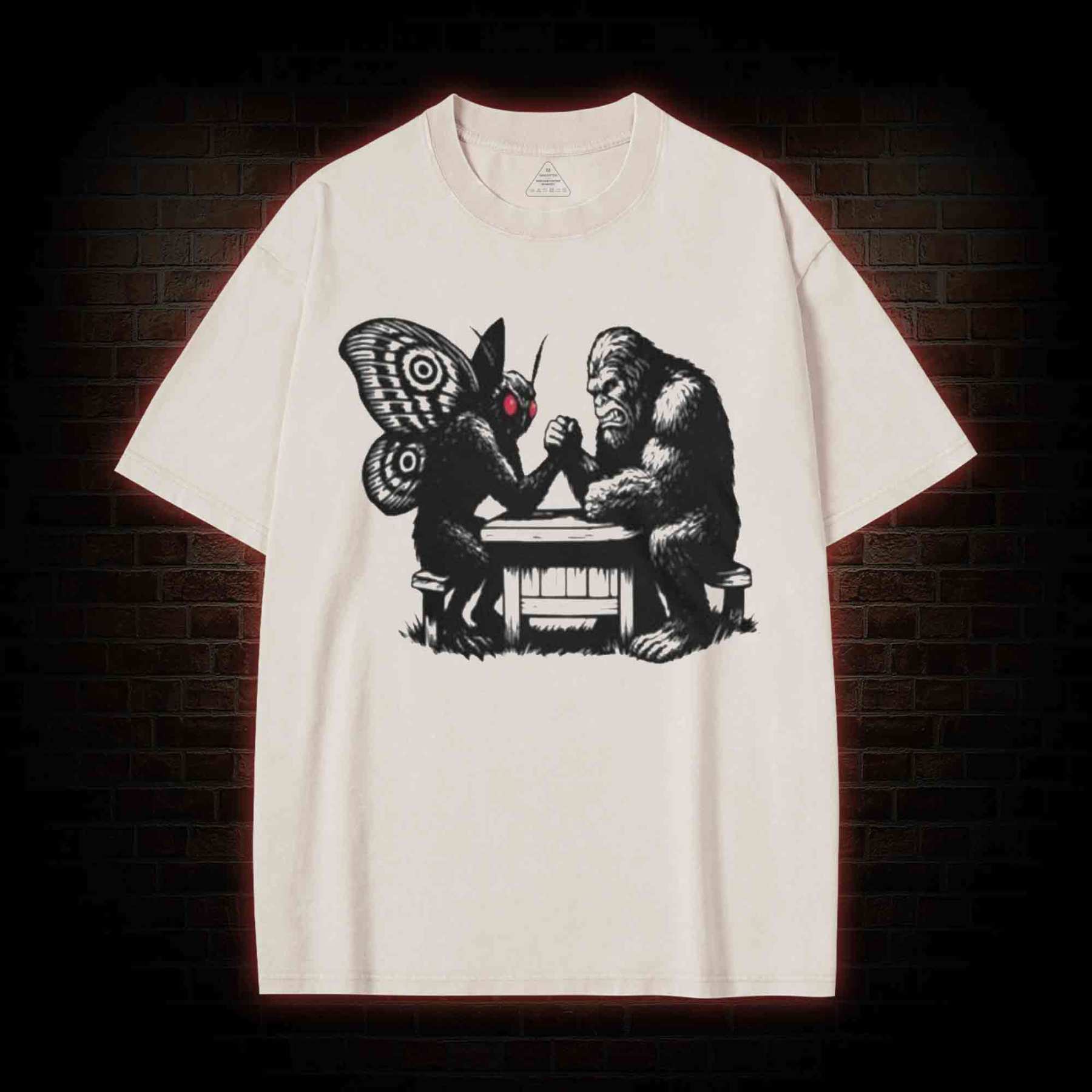 Bigfoot V Mothman Washed T-shirt