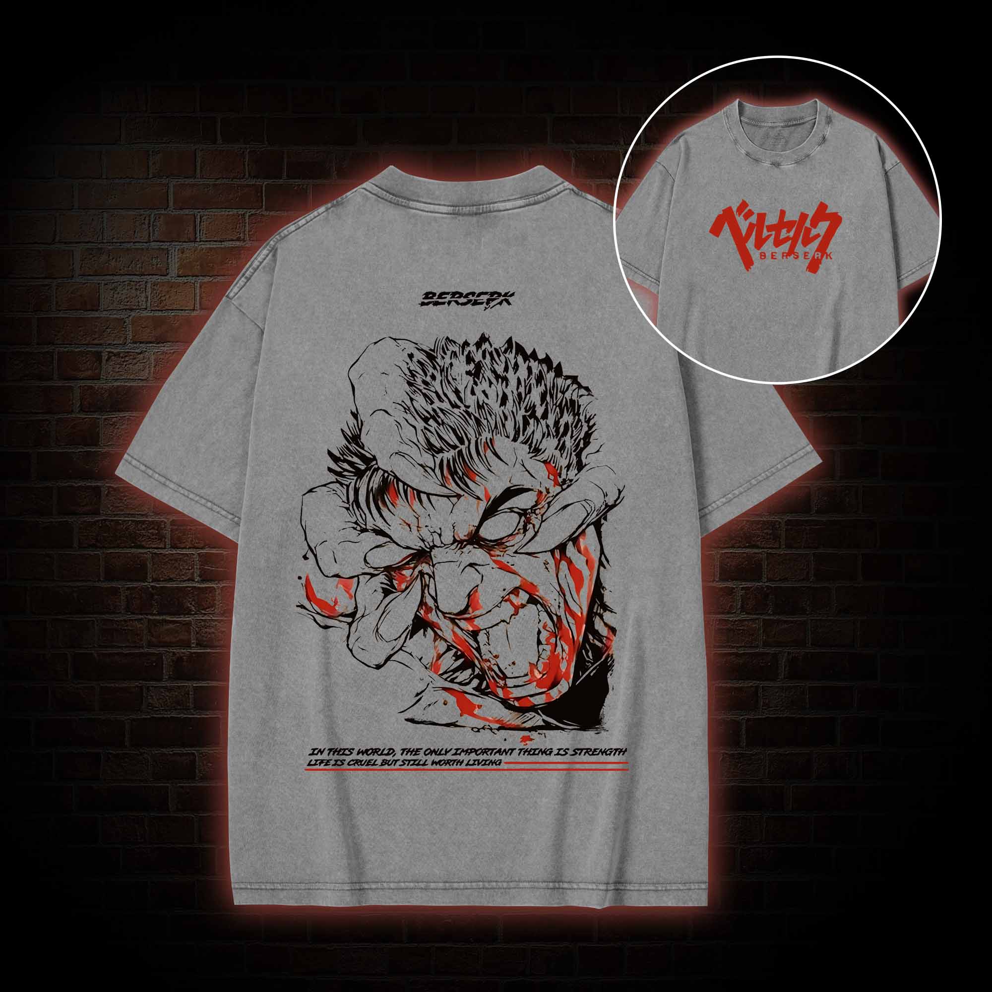 Life is Cruel Washed T-shirt