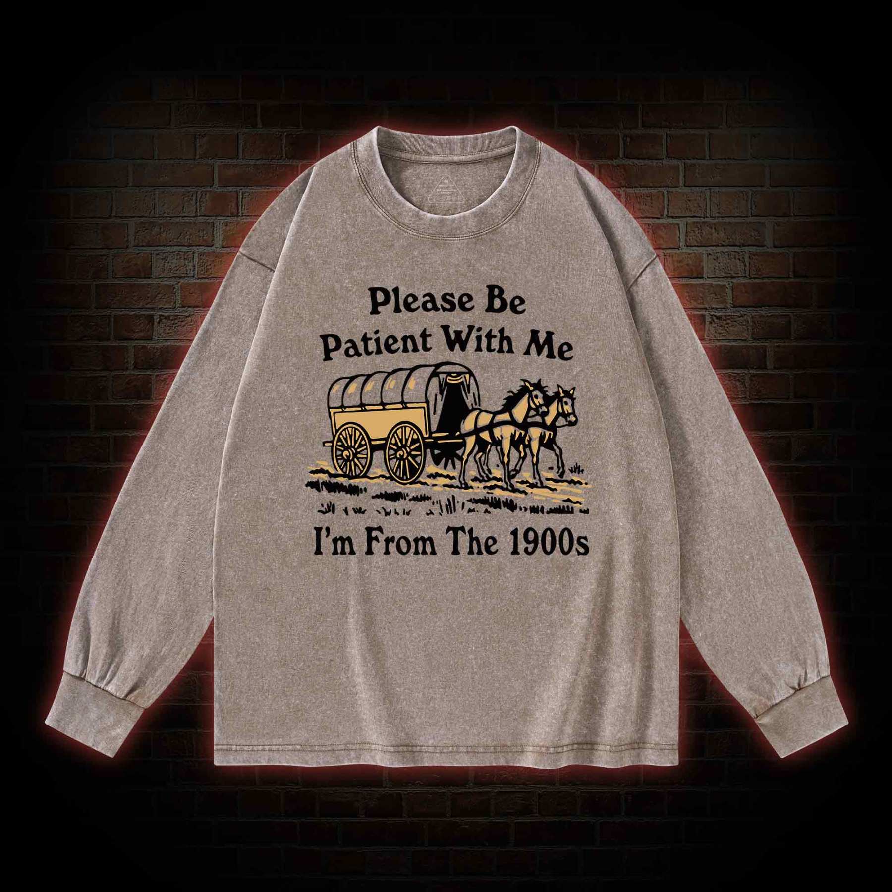  Lurk Laugh Loathe Washed Long-Sleeve T-shirt