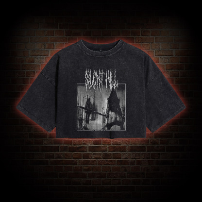 Pyramid Head Washed Cropped T-shirts