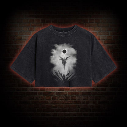 Angel of Death Washed Cropped T-shirts