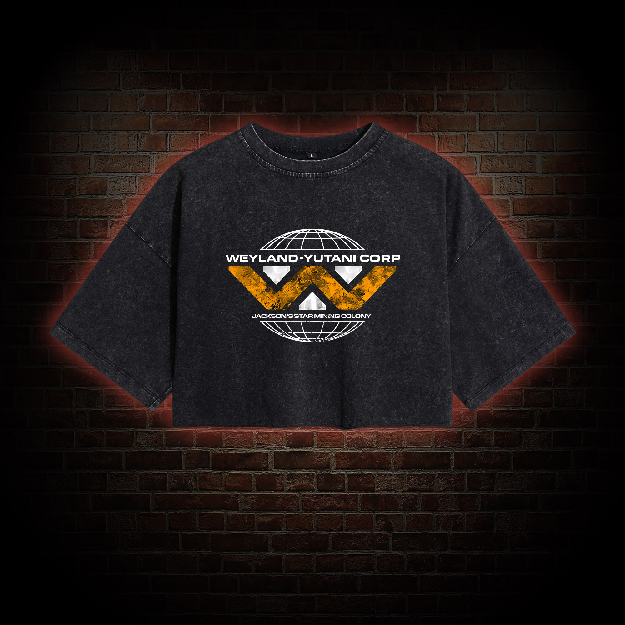 “Building Better World” Washed Cropped T-shirts