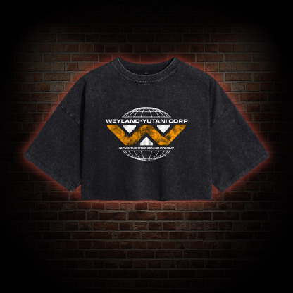 “Building Better World” Washed Cropped T-shirts