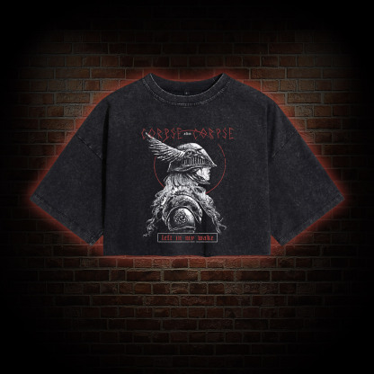 A Peerless Warrior Washed Cropped T-shirts