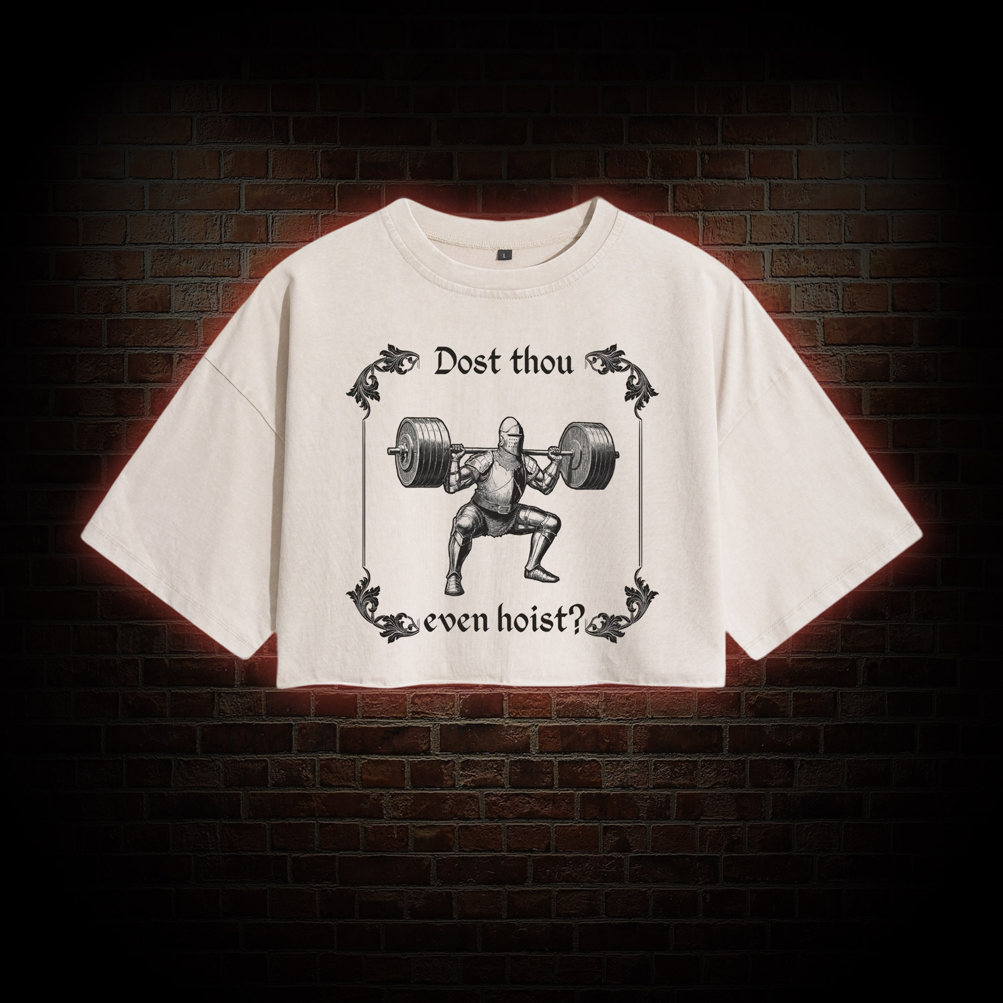 Dost Thou Even Hoist Washed Cropped T-shirts