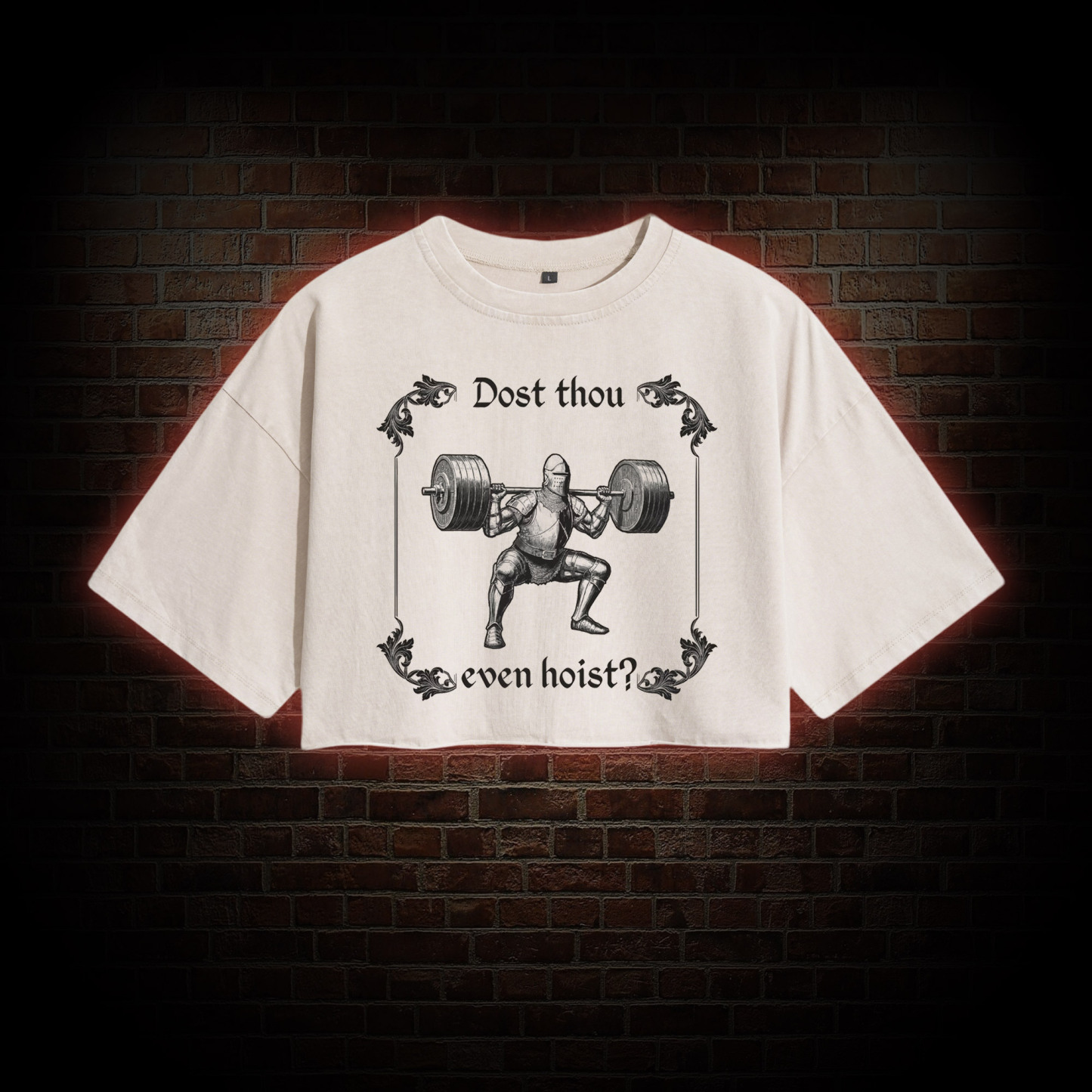 Dost Thou Even Hoist Washed Cropped T-shirts