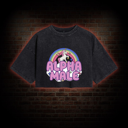 Alpha Male Washed Cropped T-shirts