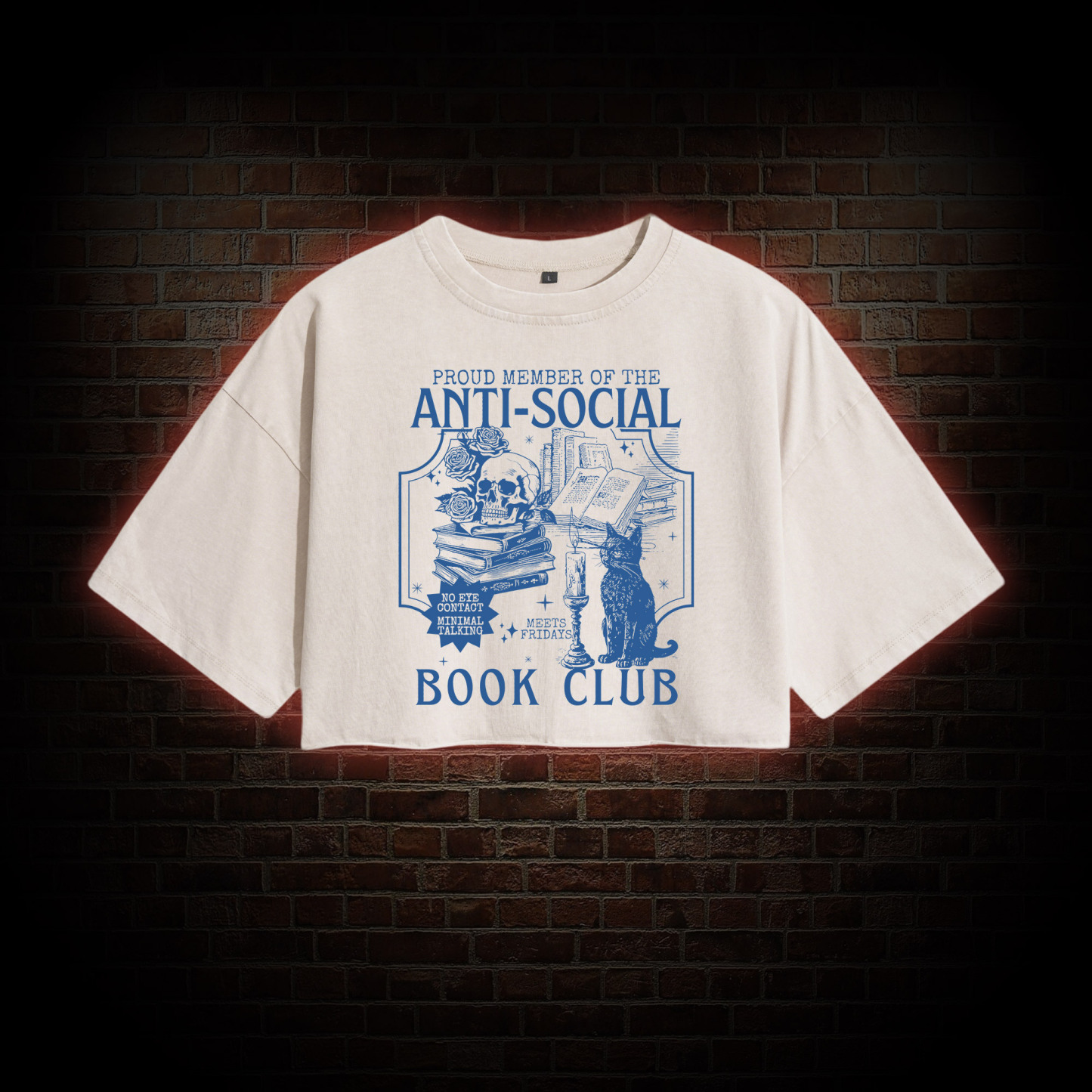 Anti-Social Book Club Washed Cropped T-shirts