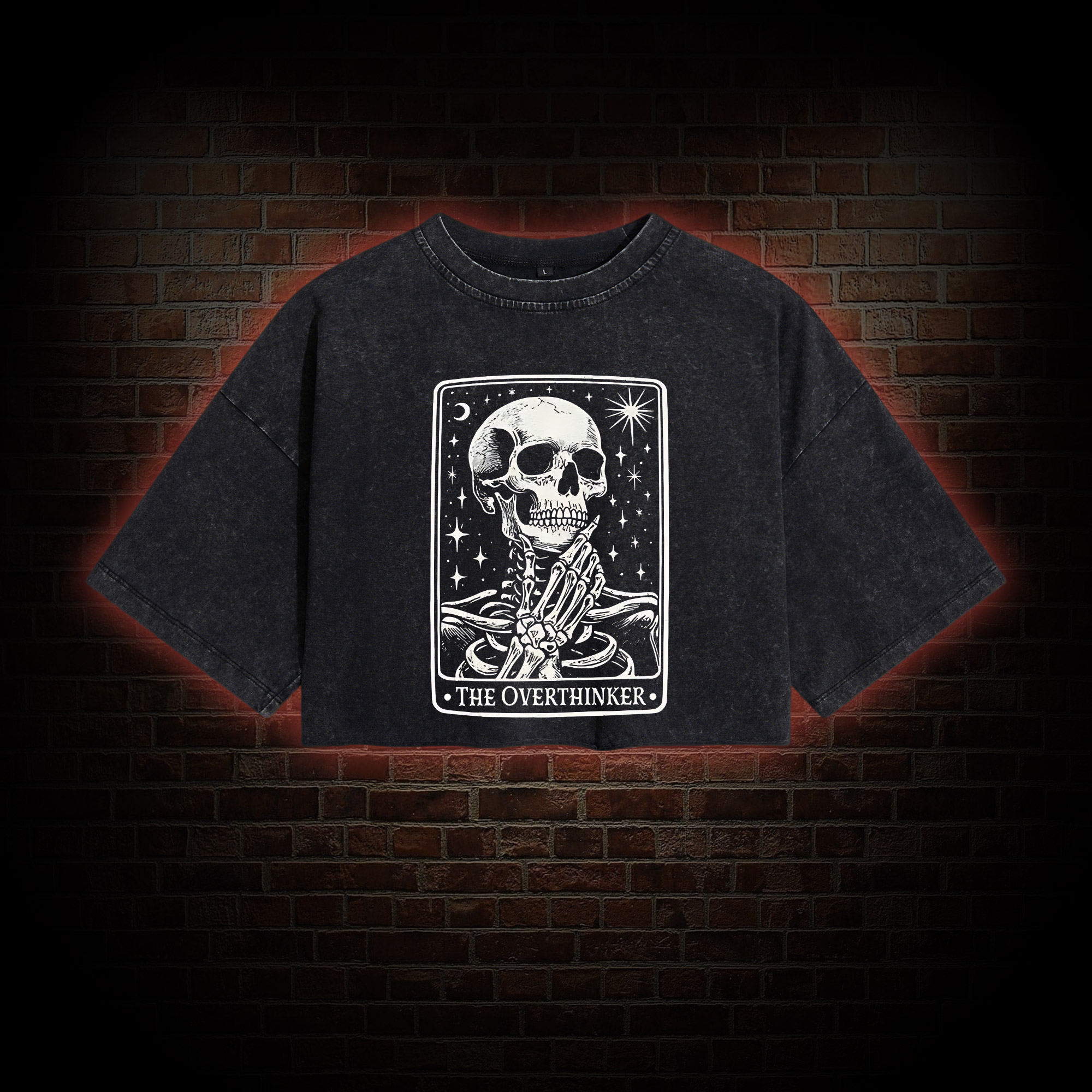 The Overthinker Washed Cropped T-shirts