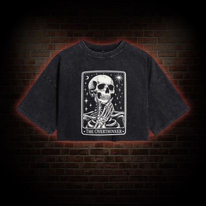 The Overthinker Washed Cropped T-shirts